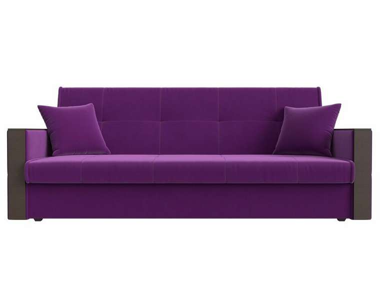 Прямой диван-книжка Валенсия фиолетового цвета
