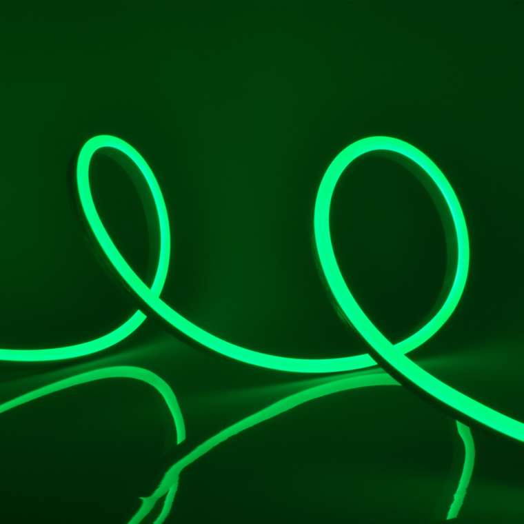Светодиодная лента ULS-N11-2835-120LED/m-8mm-IP67-DC24V-10W/m-15M-GREEN катушка в герметичной упаковке
