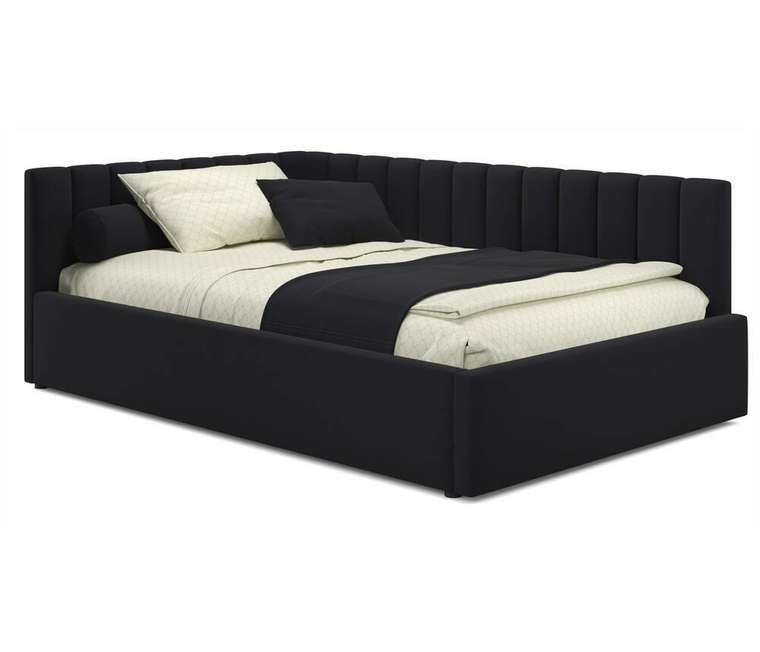 Кровать Milena 120х200 черного цвета с подъемным механизмом