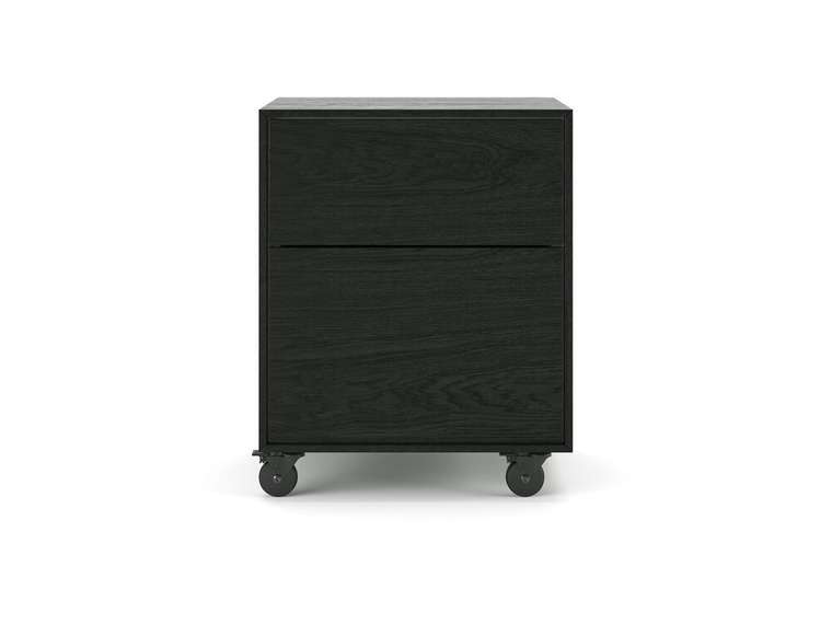 Офисная тумба на колесиках Fargo черного цвета