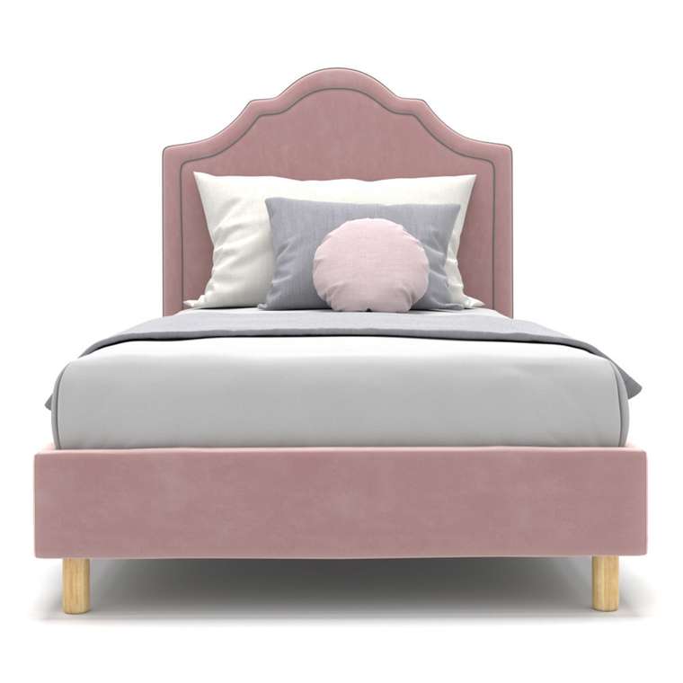 Односпальная кровать Kylie Kids на ножках розового цвета 80х160