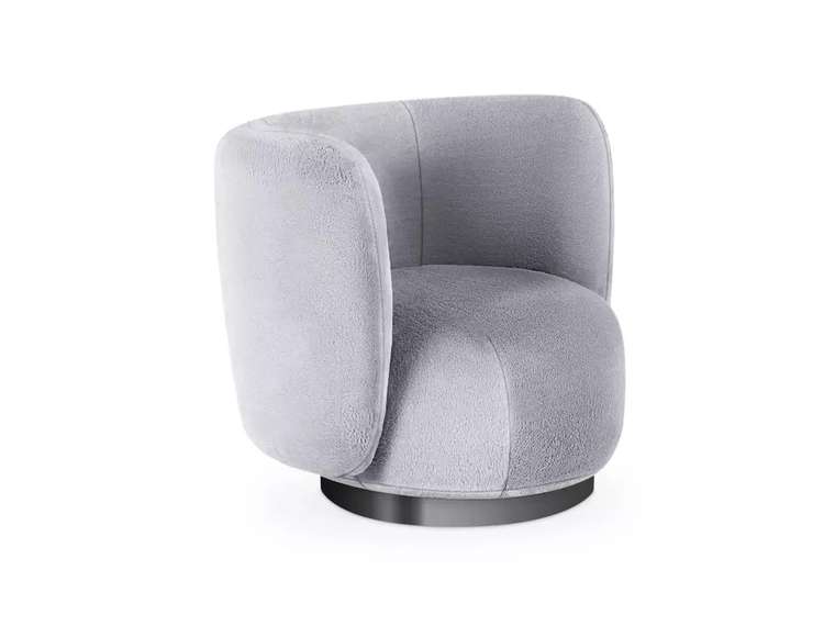 Кресло Lucca серого цвета с черным основанием 