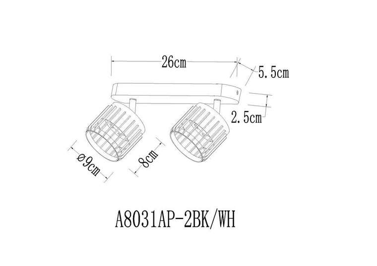 Спот Arte Lamp ATRIA A8031PL-2WH