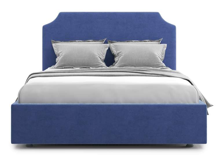 Кровать Izeo 160х200 синего цвета с подъемным механизмом 
