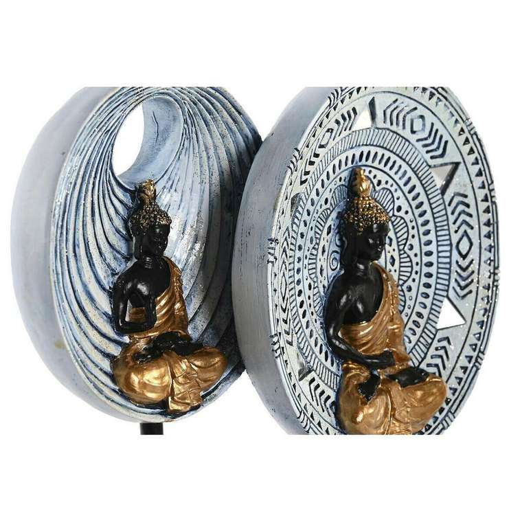 Декоративная фигура DKD Home Decor 25 x 6,7 x 25,6 cm Бежевый Синий Будда Восточный (2 штук)