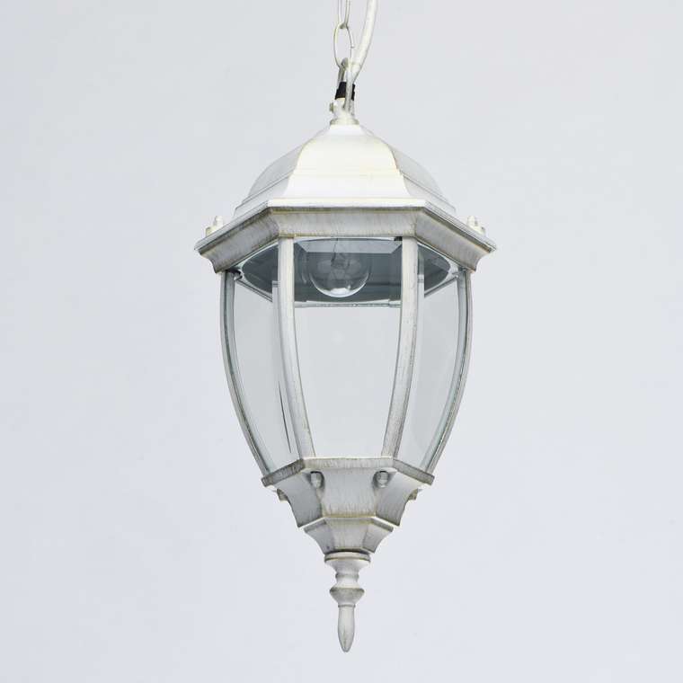 Уличный подвесной светильник Фабур белого цвета