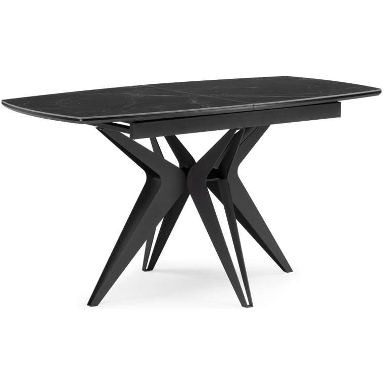 Раздвижной обеденный стол Риполь 140 черного цвета