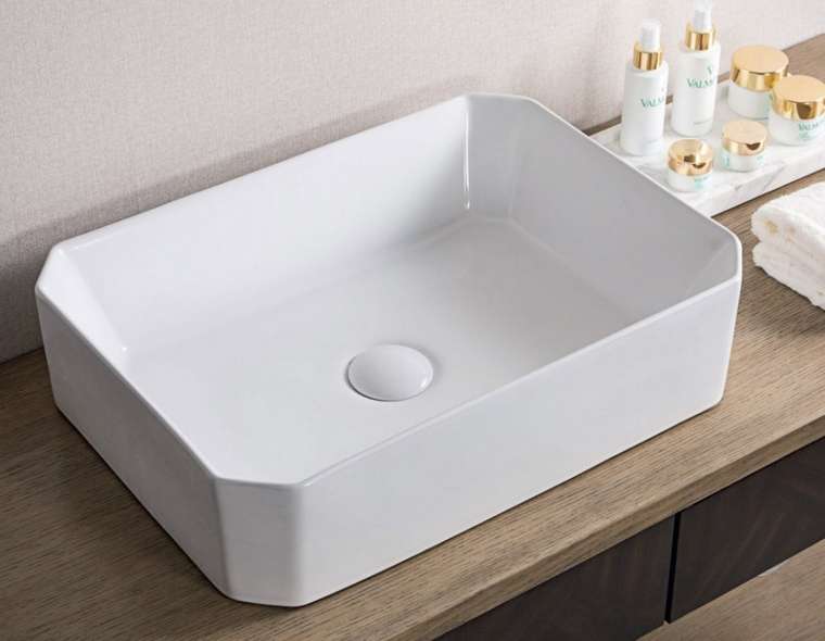 Раковина накладная BelBagno прямоугольная 49х38 см 