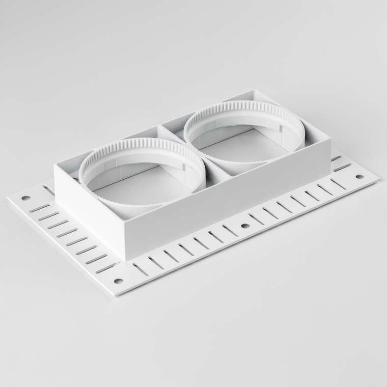 Рамка скрытого монтажа квадратная 2x STELLA к 075xxх БЕЛЫЙ МАТОВЫЙ