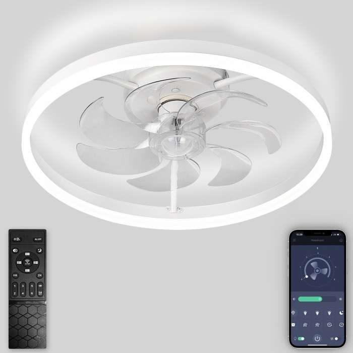Люстра-вентилятор Ledfan LED LAMPS 81489 (акрил, цвет белый)