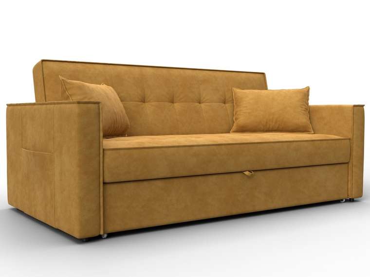 Диван-кровать Лига-104 L желтого цвета