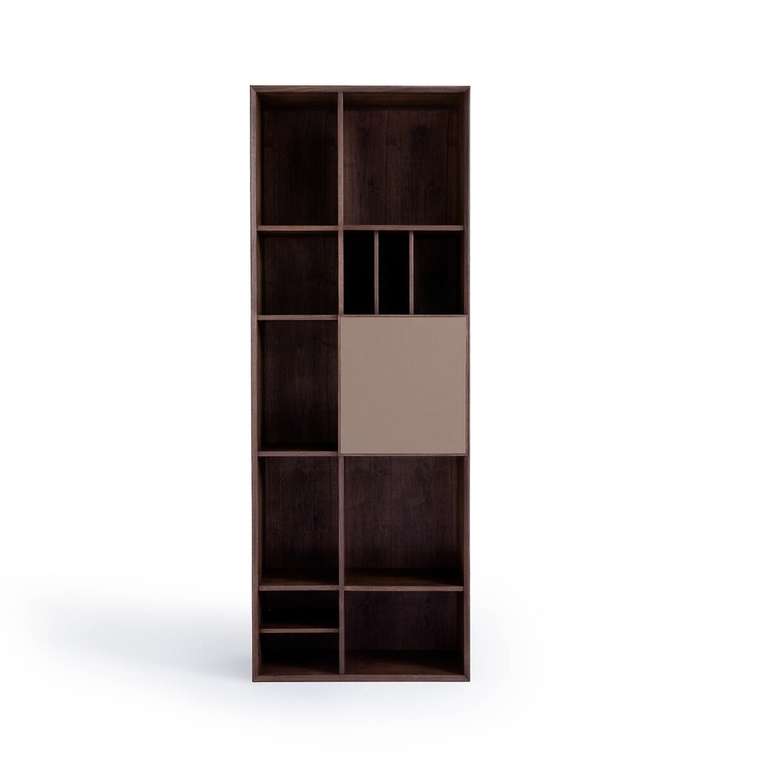 Книжный шкаф из орехового дерева Mikube коричневого цвета