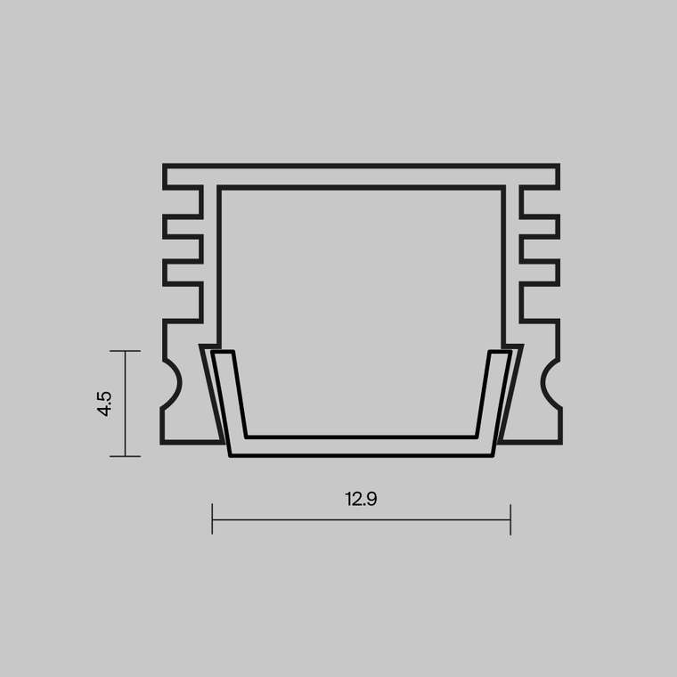 Комплектующие для профиля Led Strip 642024 Накладной профиль Алюминиевый профиль