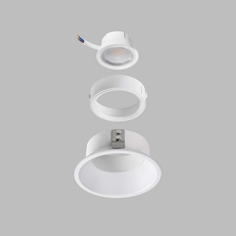 Кольцо фиксации DOMINO под лампу/модуль D50mm д/21450х-21460х БЕЛЫЙ