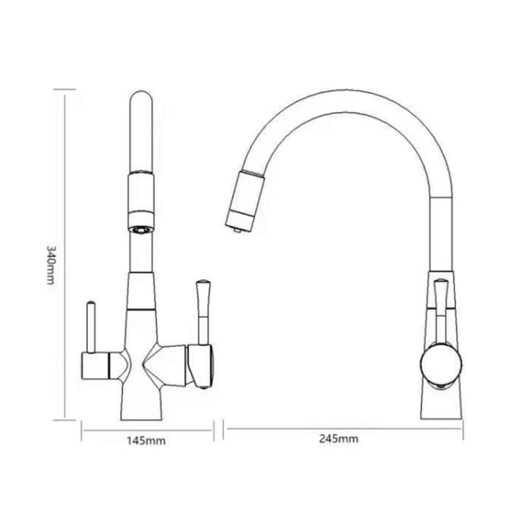 Смеситель для кухни с подключением к фильтру Savol S-L1806C-04, бронза