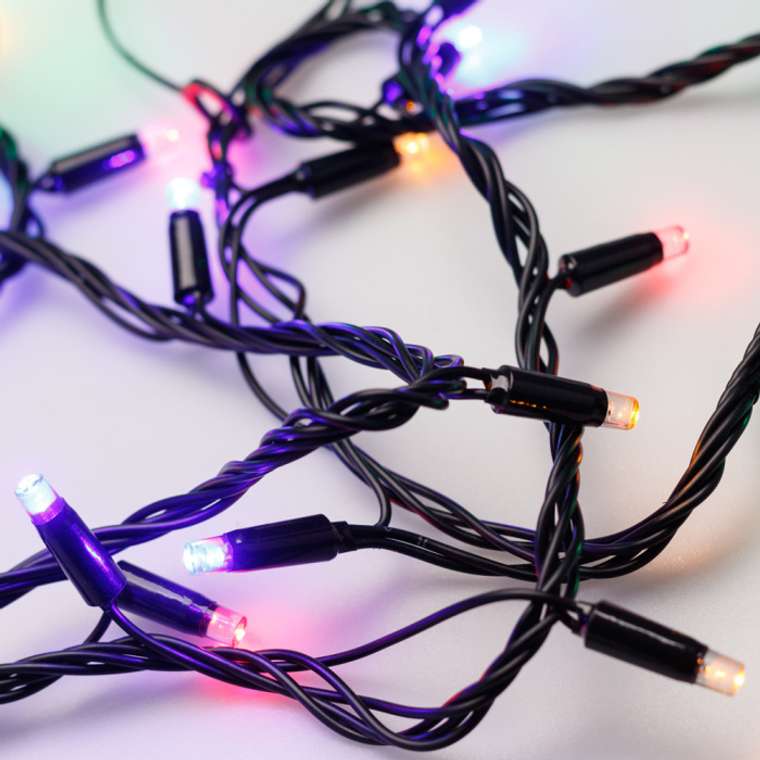 Светодиодная гирлянда ARD-STRING-CLASSIC-10000-BLACK-100LED-LIVE RGB (230V, 7W) (Ardecoled, IP65) 025808