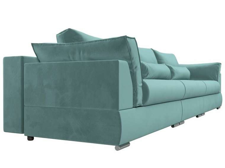 Прямой диван-кровать Пекин Long бирюзового цвета