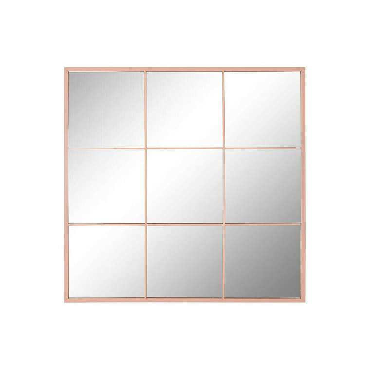 Настенное зеркало Светло Pозовый Окно Scandi 90 x 2 x 90 cm