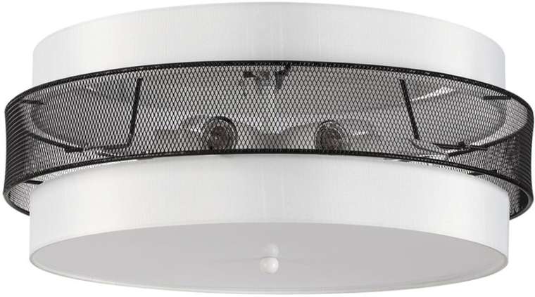 Потолочный светильник круглый Lumion Animaisa 8002/6C белый, черный металл/металл, текстиль Е27 6*60W 220V