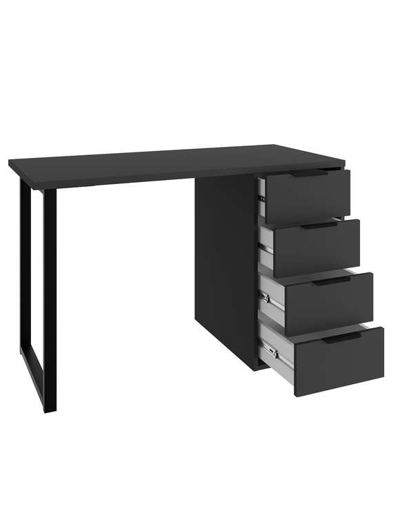 Письменный стол С-400 цвет черный шагрень/блэк