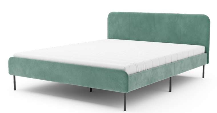 Кровать Элиса 160х200 зеленого цвета без подъемного механизма