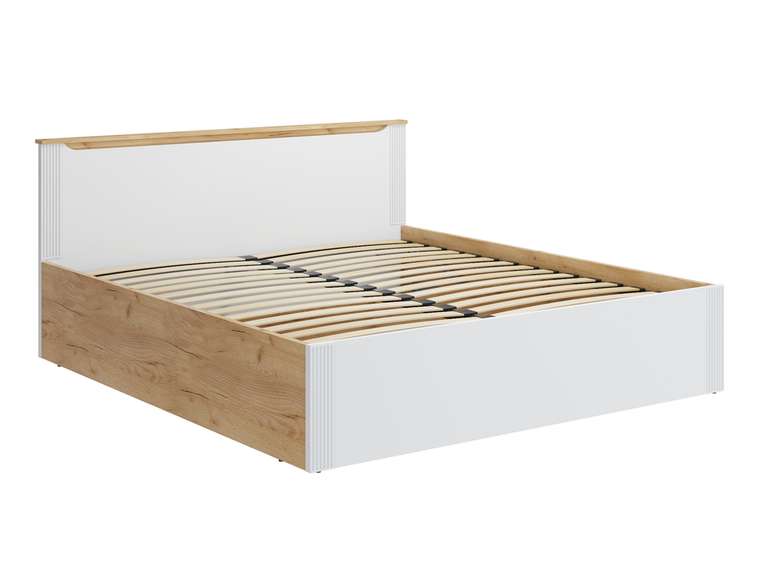 Кровать с подъемным механизмом Эмилия 180х200 белого цвета