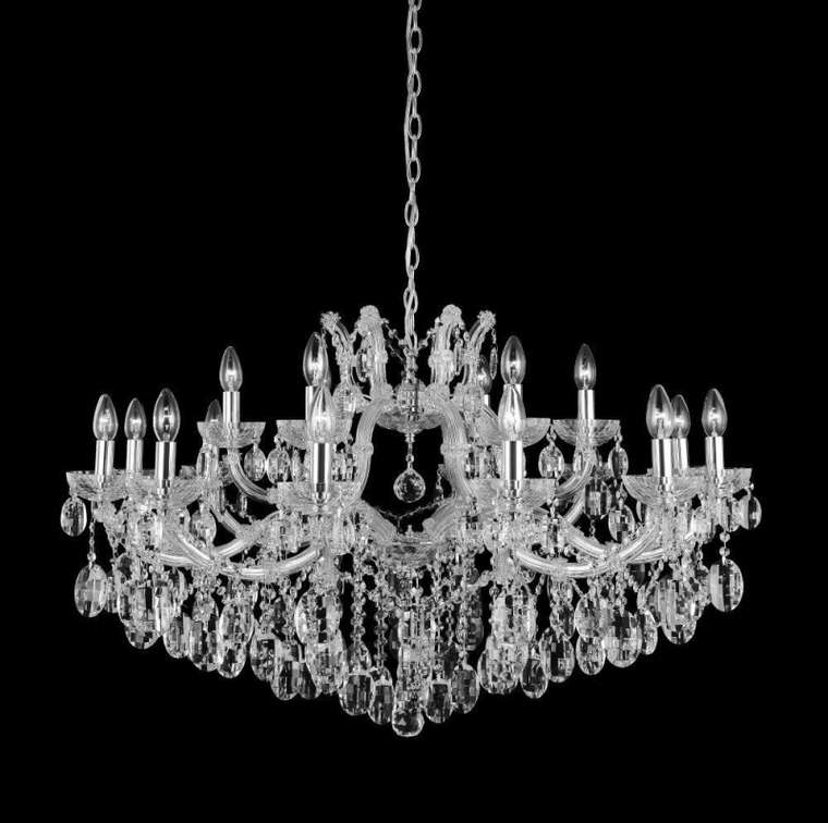Большая люстра Hollywood SP12+6 Chrome (металл, цвет хром)