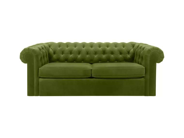 Диван Chesterfield зеленого цвета