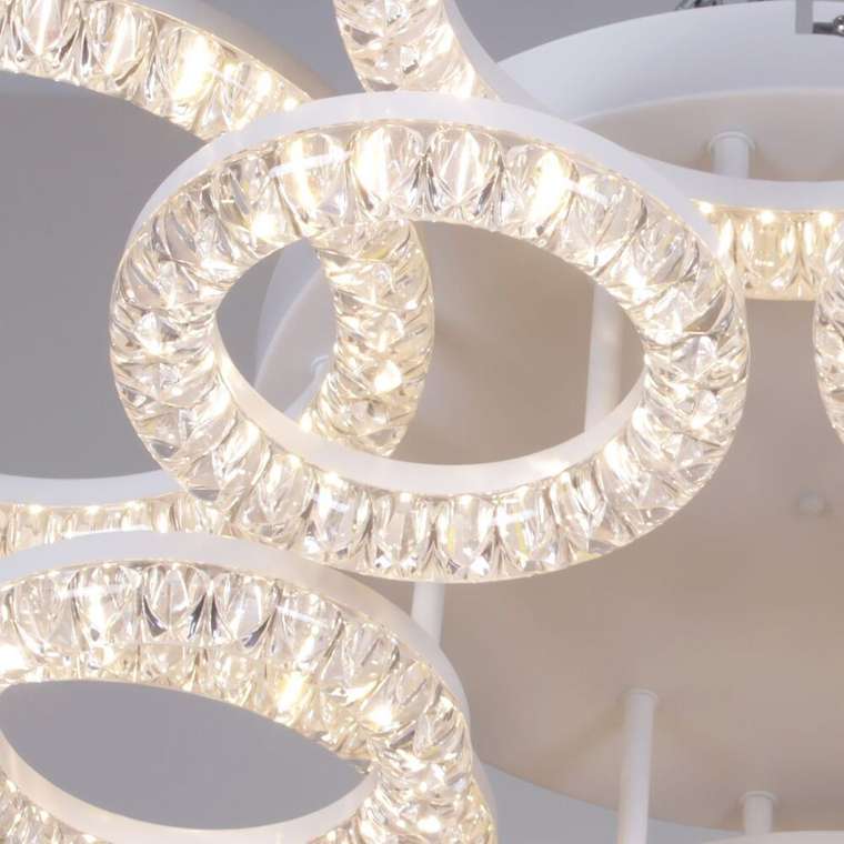 Потолочная люстра 09847-0.3-6+6A WH (акрил, цвет прозрачный)