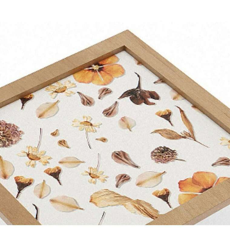 Декоративная коробка лепестки Деревянный MDF 24 x 7 x 24 cm