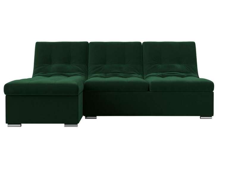 Угловой диван-кровать Релакс зеленого цвета угол левый
