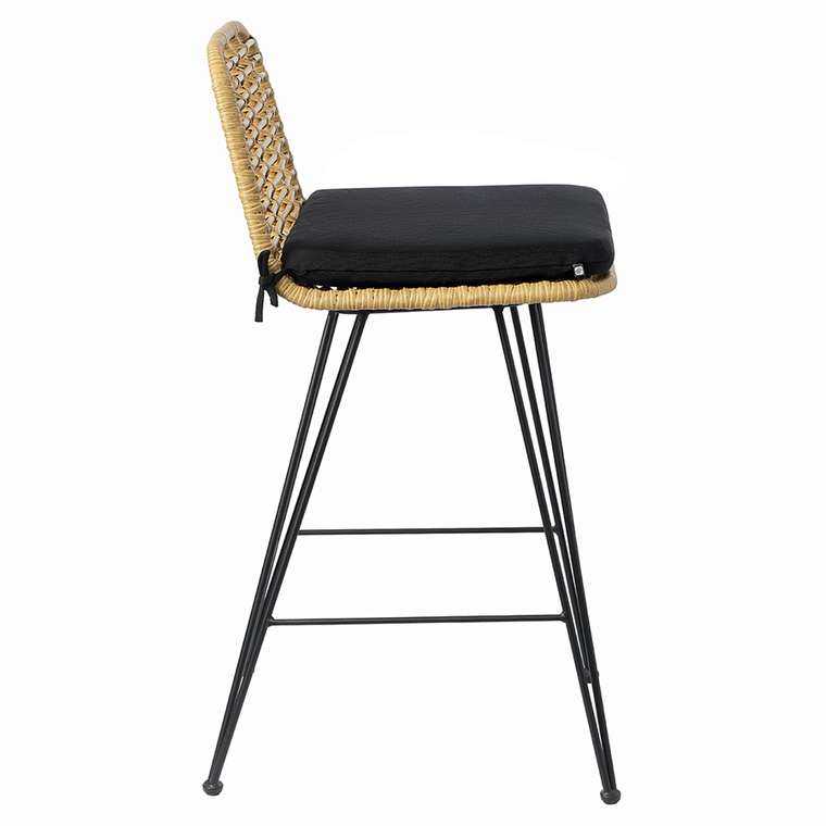 Барный стул Vetle flat бежево-черного цвета