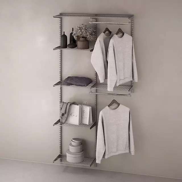 Гардеробная система Classic 128x232 серого цвета