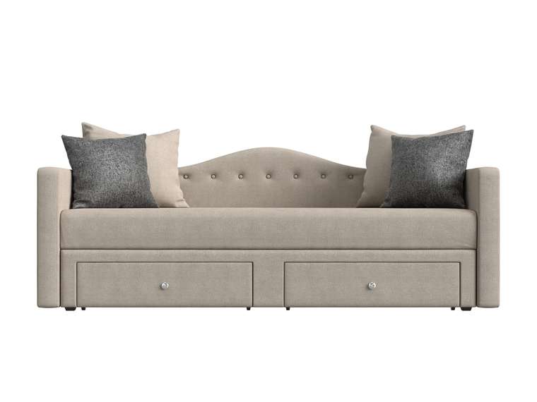 Прямой диван-кровать Дориан светло-бежевого цвета