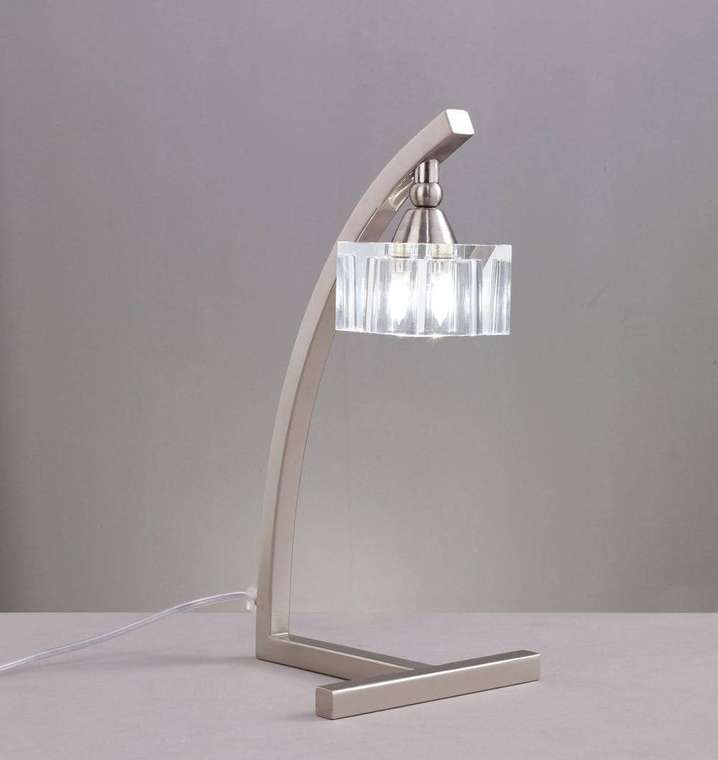 Настольная лампа Cuadrax со стеклянным плафоном