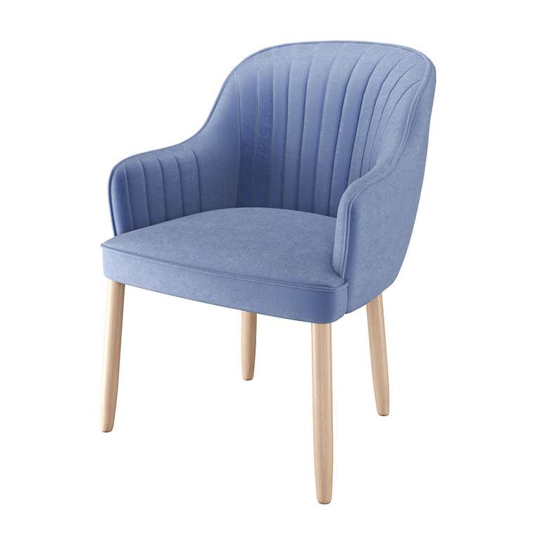 Стул-кресло мягкий Melisa синего цвета