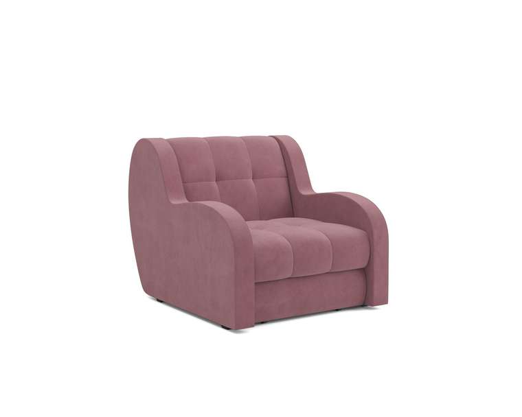Кресло-кровать Барон велюр пудрового цвета