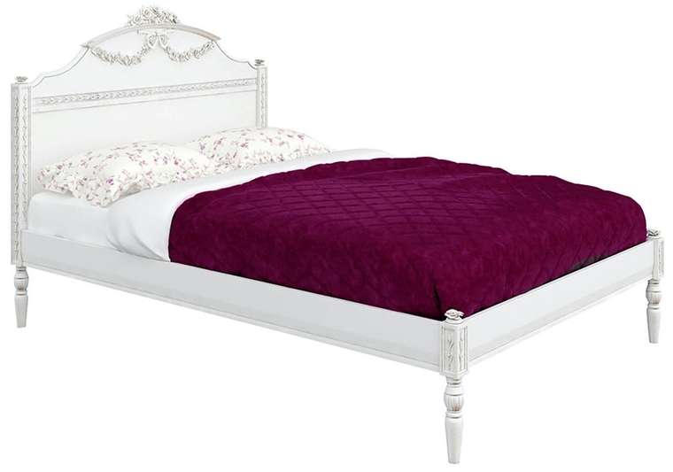 Кровать Будуар 140х200 белого цвета