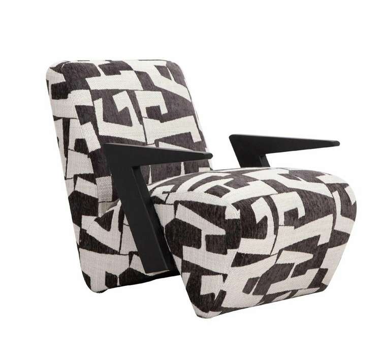 Кресло Lenox черно-белого цвета