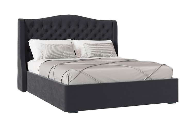 Кровать с подъемным механизмом Орнелла 160х200 темно-серого цвета