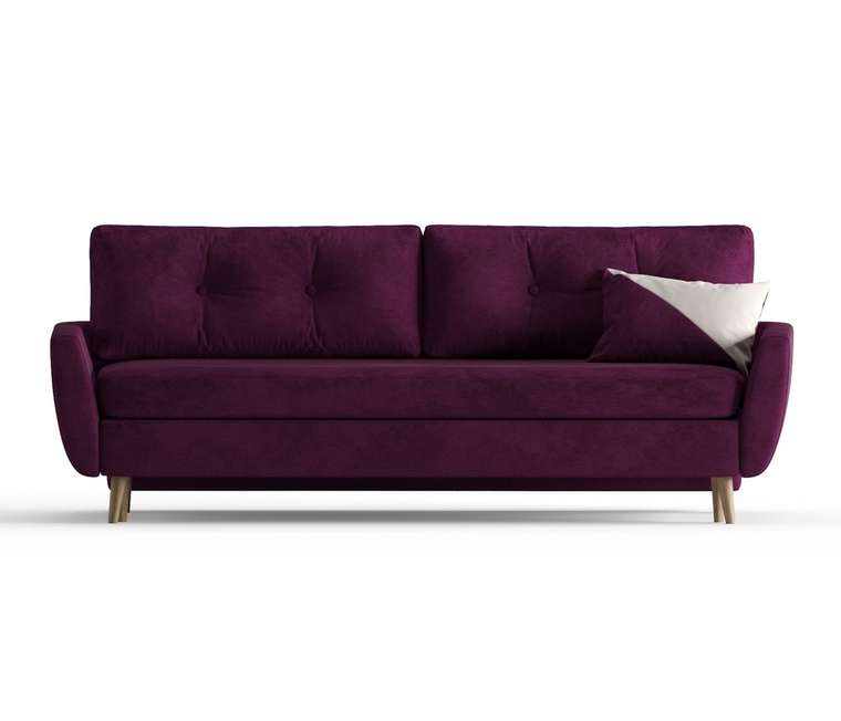 Диван-кровать Авиньон в обивке из велюра фиолетового цвета