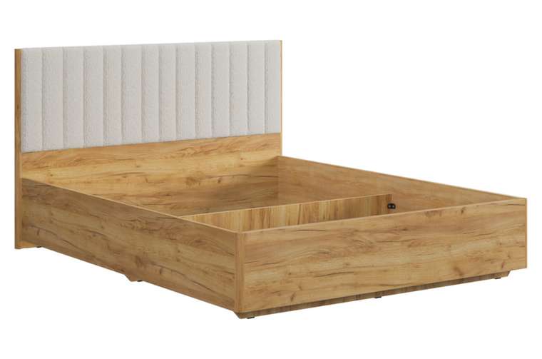 Кровать Юлия 160х200 серо-бежевого цвета без основания