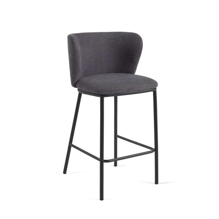 Полубарный стул Ciselia темно-серого цвета