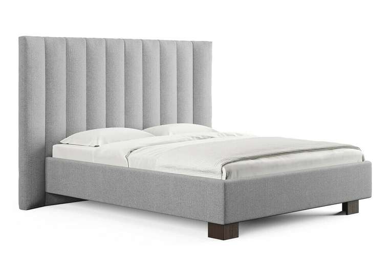 Кровать Barbara 160х200 серого цвета без подъемного цвета