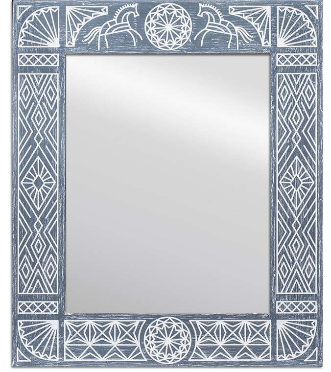 Зеркало настенное в раме Ladoga Gray серого цвета