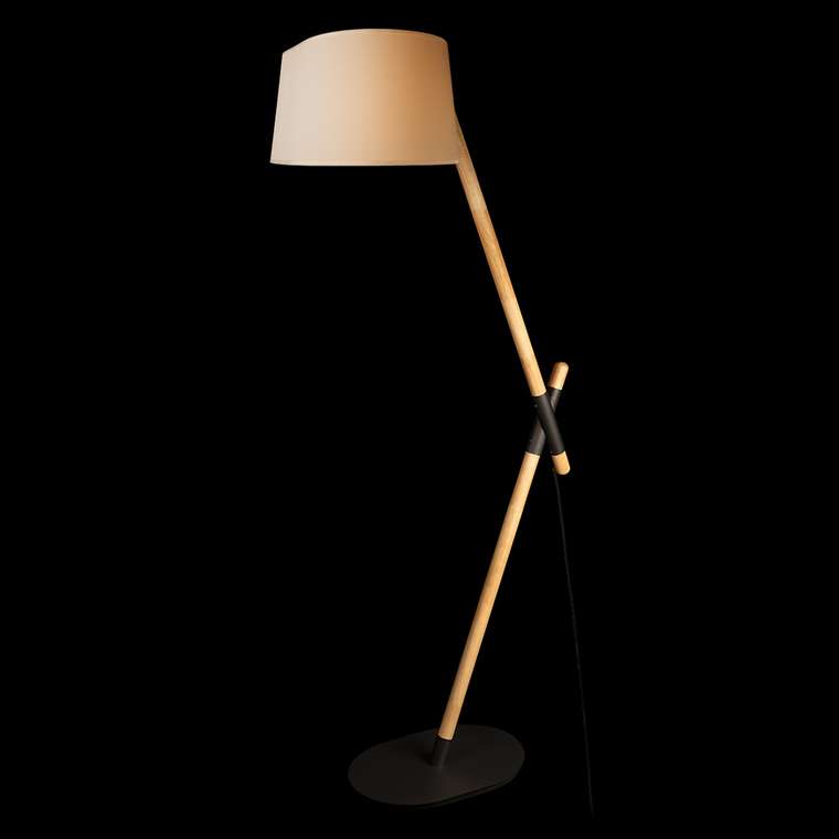 Торшер EMMA 10567F Light wood (ткань, цвет белый)