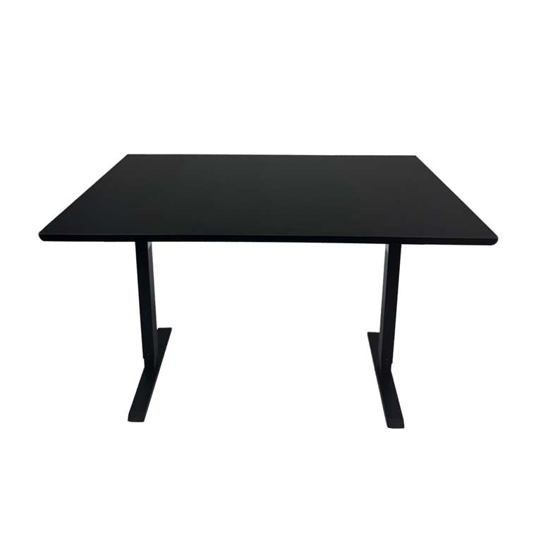 Компьютерный стол SR2 140 М с электрическим подъемным механизмом коричнево-черного цвета