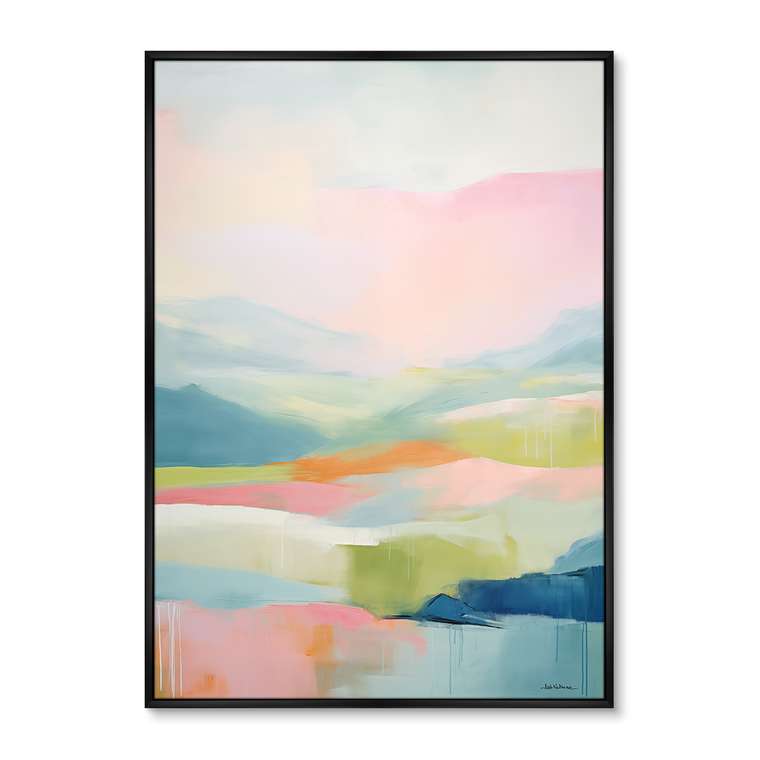 Репродукция картины Landscape collection, In pastel tone, No 1, 2024г.