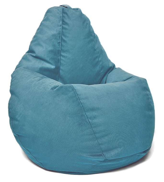 Кресло мешок Груша Maserrati 17 S синего цвета 