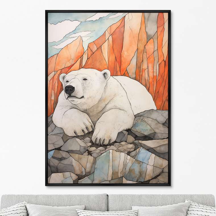 Репродукция картины Polar bears, No 2, 2024г.